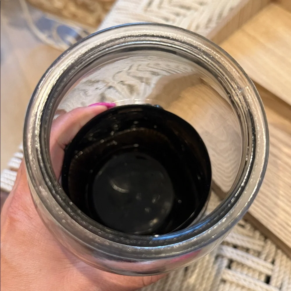 Target Christmas holiday black candy jar glass